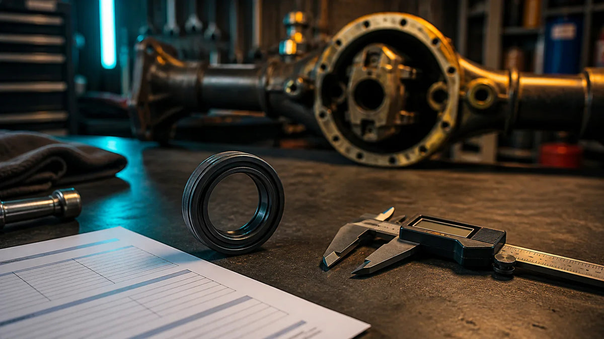 GWM part 2302700XKV73A axle seal fitment verification on a workshop bench