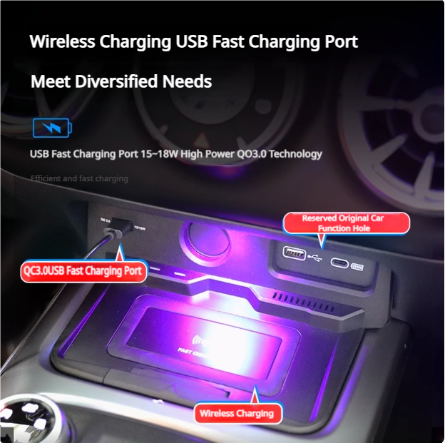 Console Wireless Charging Panel for GWM Tank 300 (2021-2023) - product image 3 of 6