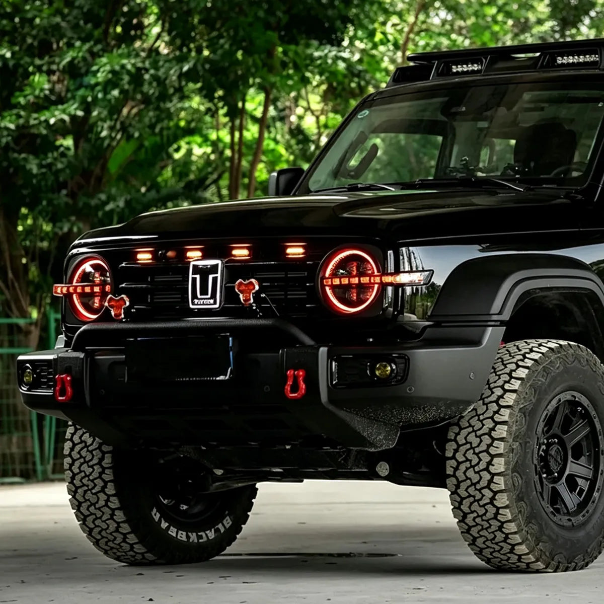 Front headlight for Tank 300, LED-lens, RGB DHO, streaming turn signals