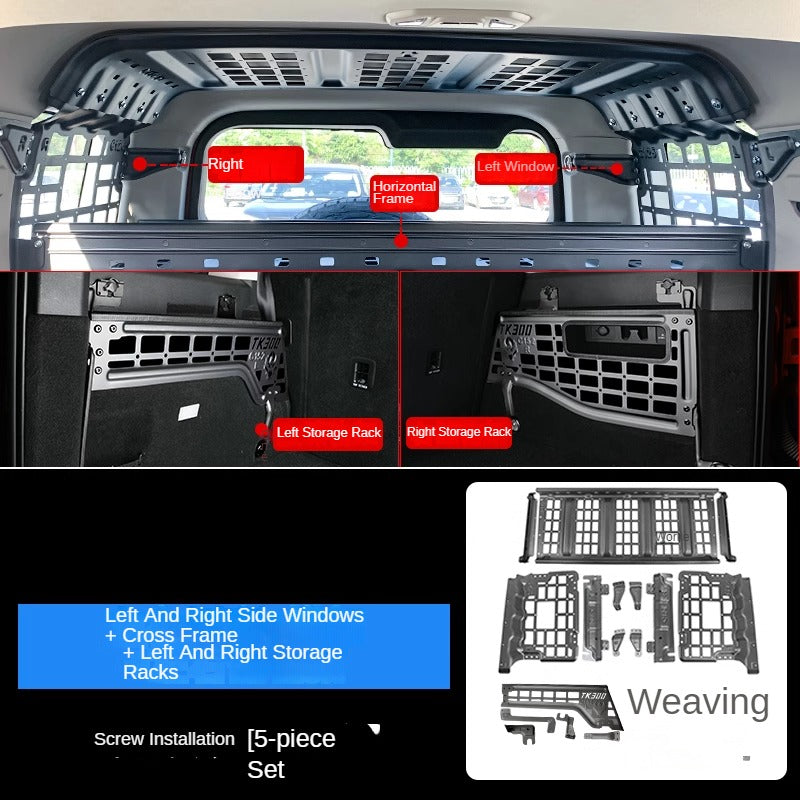 Aluminum Trunk Side Storage Rack System for GWM Tank 300