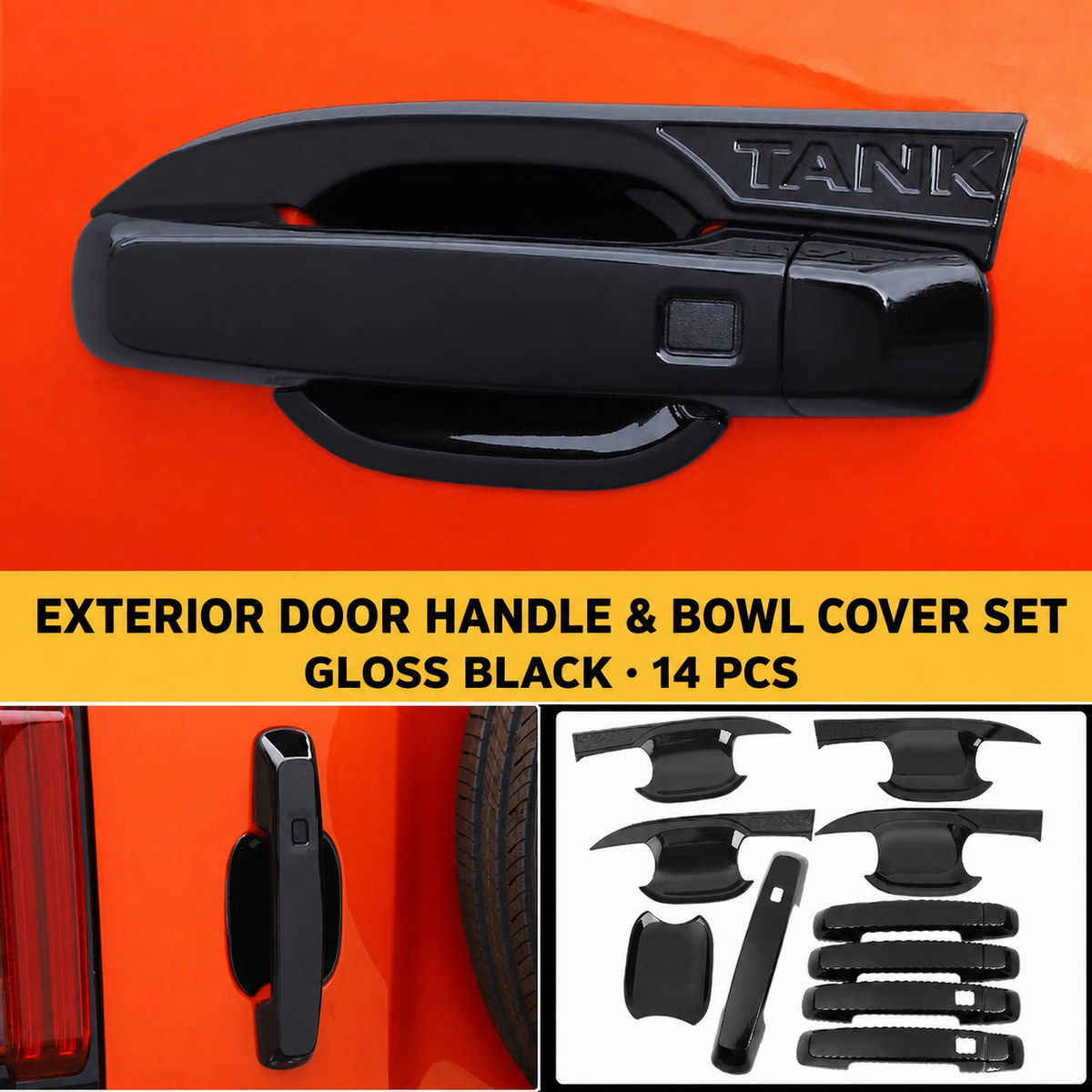 Exterior Door Handle & Bowl Cover Set for Tank 300