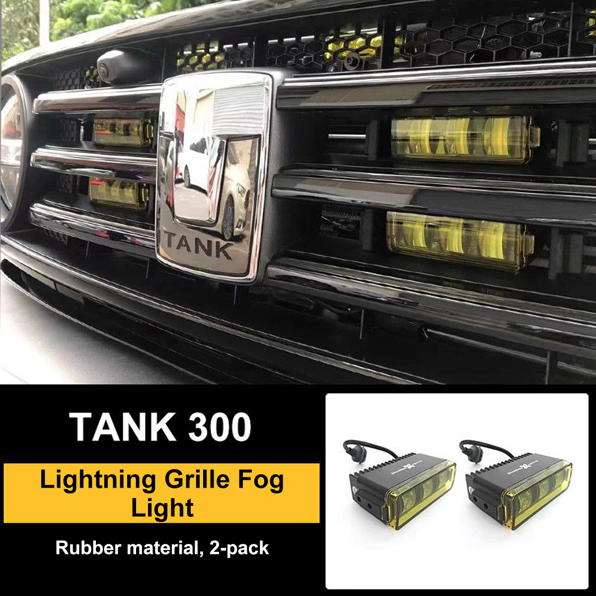 Fog headlights for radiator grille Tank 300