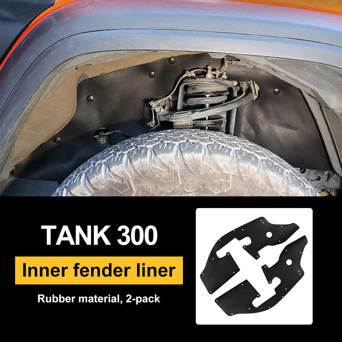 Front Wheel Inner Liner Extension Set for Tank 300