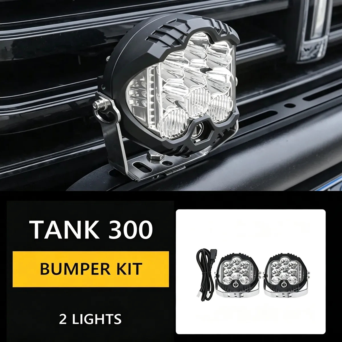Ultra-bright LED lights for Tank 300 bumper