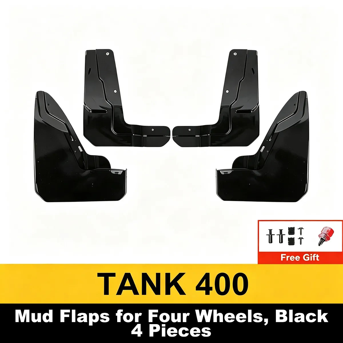 Set of onboard splashers for 4 wheels (front and rear) Tank 400 Hi4-T
