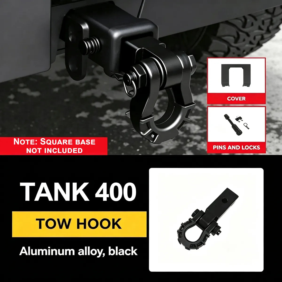 U-shaped traction coupling device for Tank 400 Hi4-T