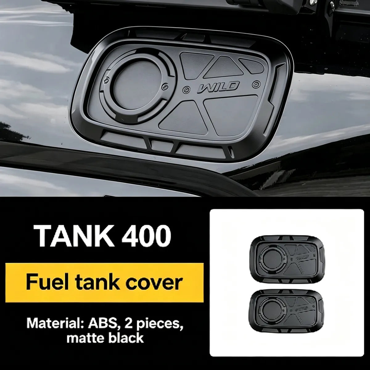 Cyberpunk-style gas tank bow for Tank 400 Hi4-T
