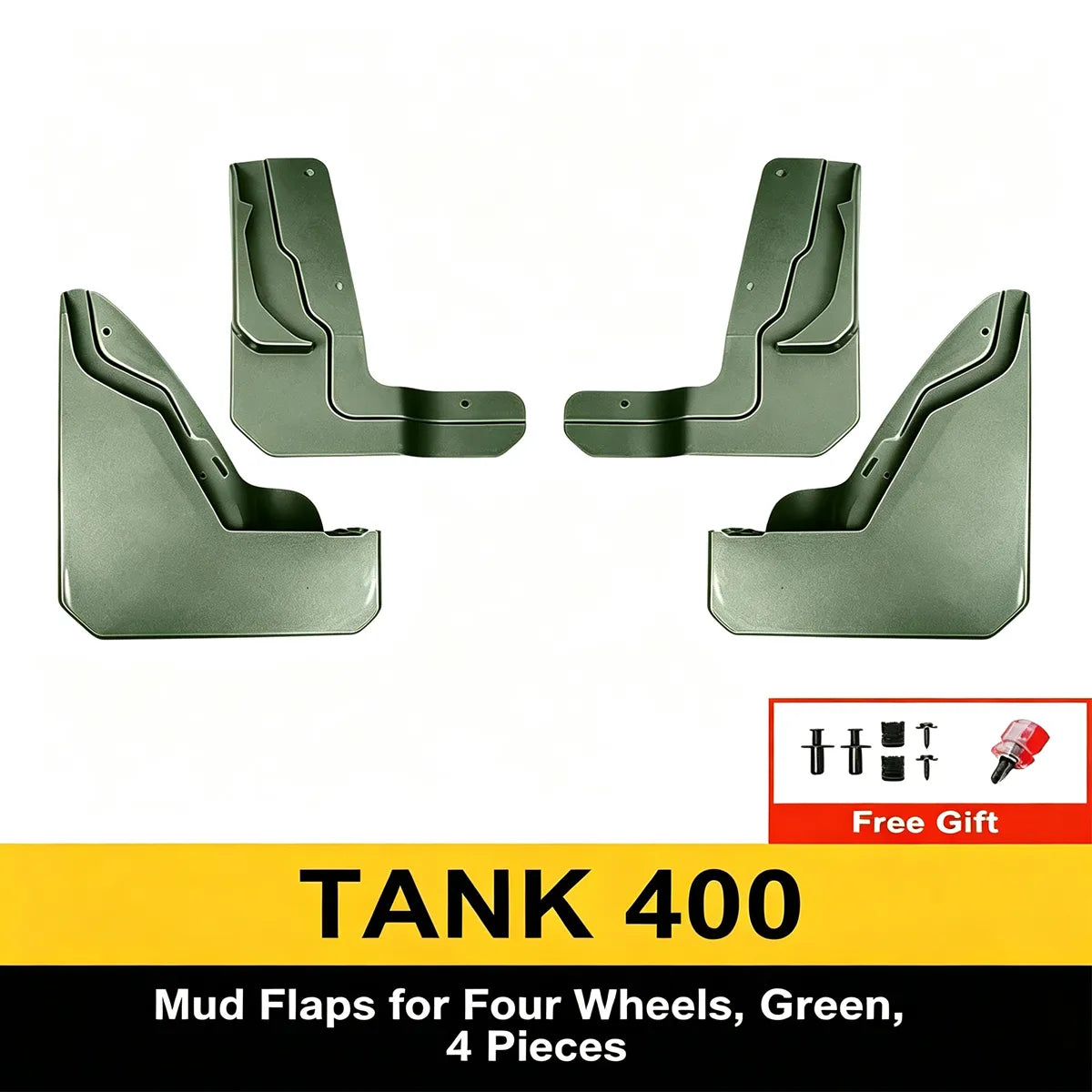 Set of onboard splashers for 4 wheels (front and rear) Tank 400 Hi4-T