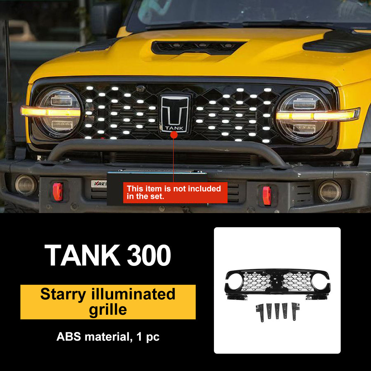 Starry Sky radiator grille with backlit for Tank 300