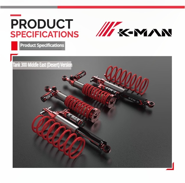 K-MAN 1.5-Inch Lift Shock Absorber Kit for GWM Tank 300 - product image 5 of 6