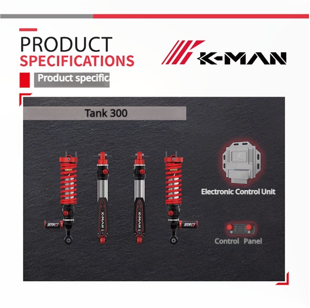 K-MAN 1.5-Inch Lift Shock Absorber Kit for GWM Tank 300 - product image 4 of 6