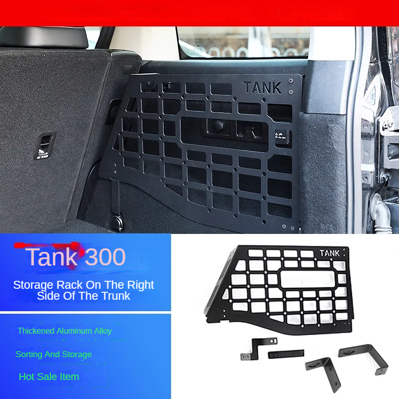 Upgraded Trunk Side Window and Tail Box Storage Rack System for GWM Tank 300