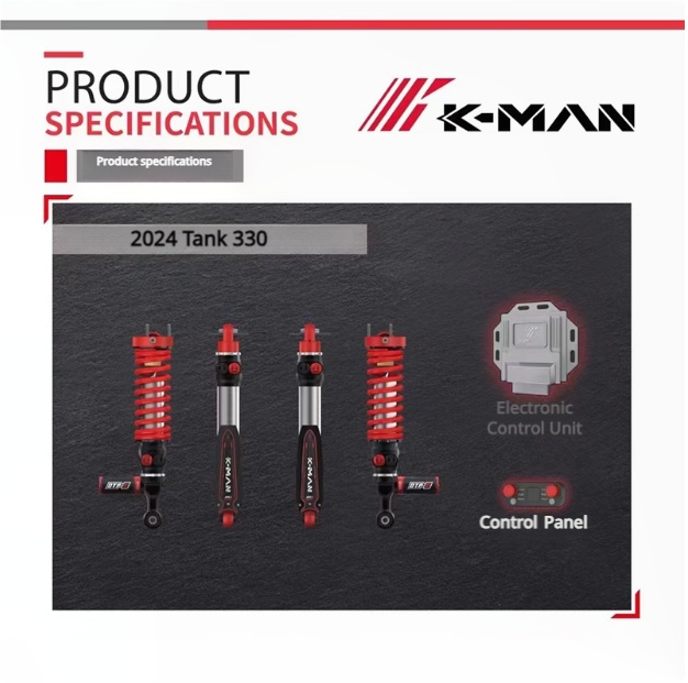 GWM Tank 300 K-MAN Electronically Controlled Nitrogen Shock Absorber Lift Kit