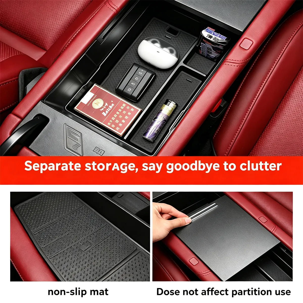 Tank 300 (2025) organiser in armrest – division into zones