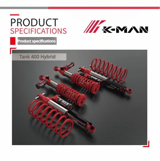 K-MAN Electronic Nitrogen Shock Absorber Lift Kit for GWM Tank 400 Hybrid - product image 3 of 3