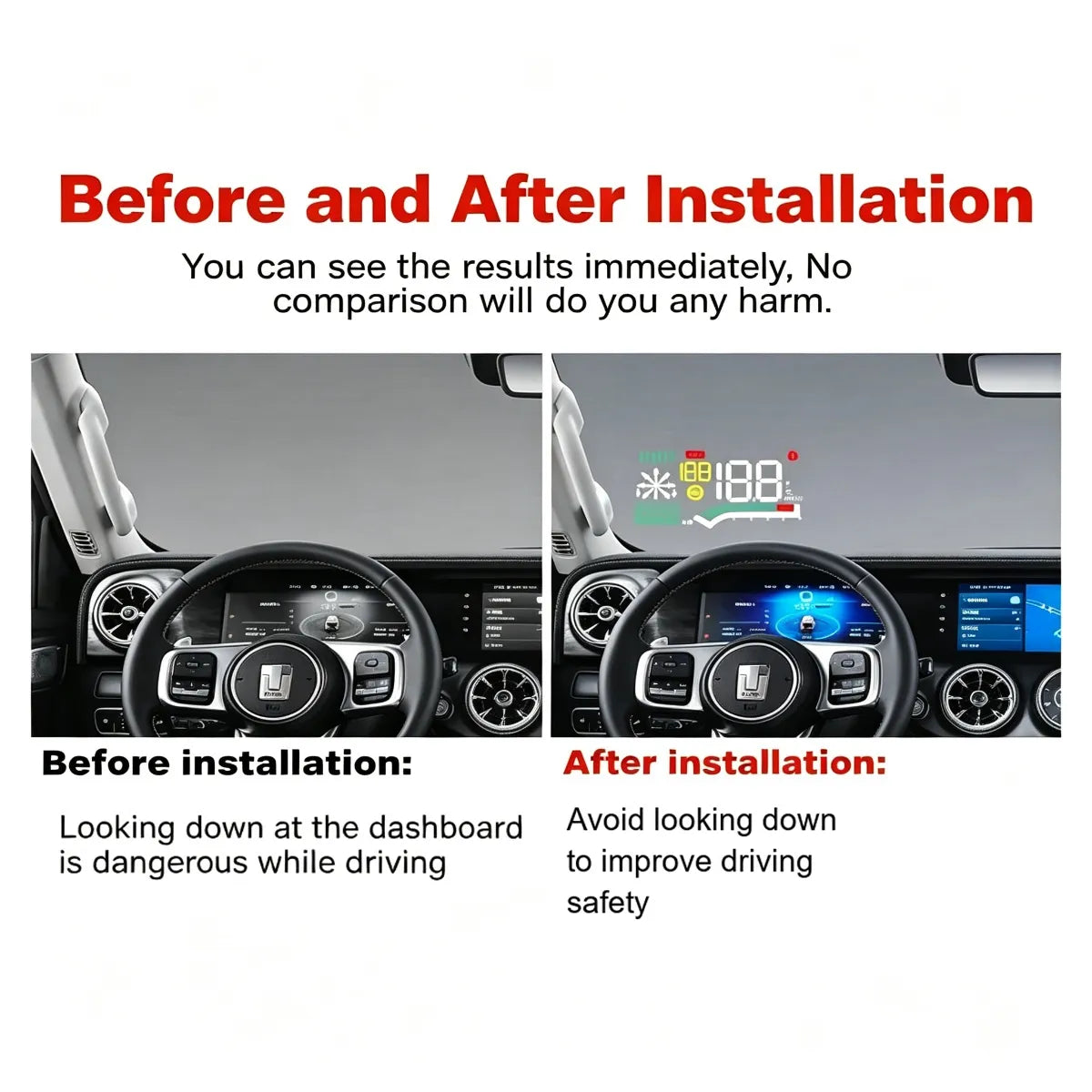 Multifunctional HUD projection display for Tank 300