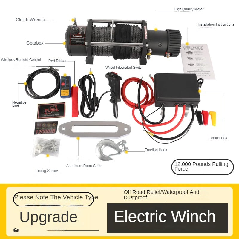 Electric Winch, Bracket & Remote Options for GWM Tank 300/500
