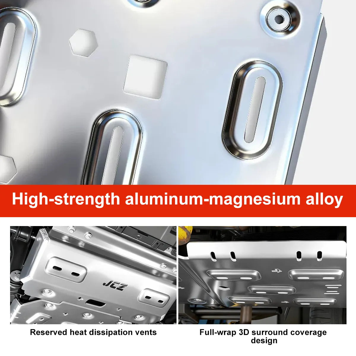 8mm Aluminum Alloy Fuel Tank Skid Plate for GWM Tank 300 / 400 / 500 – Off-Road Underbody Chassis Guard