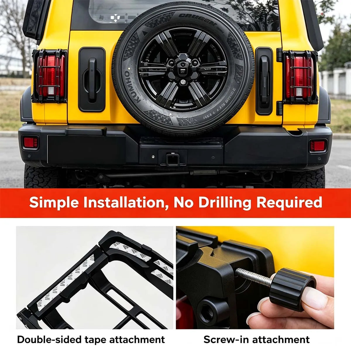 Mechanic-Style Rear Tail Light Guard Set for Tank 300