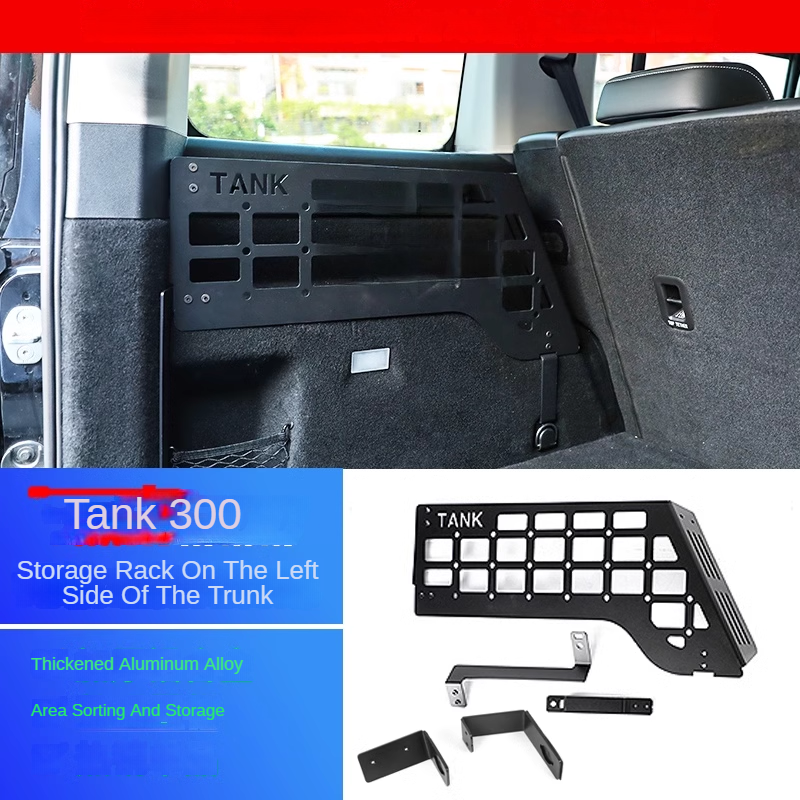 Upgraded Trunk Side Window and Tail Box Storage Rack System for GWM Tank 300