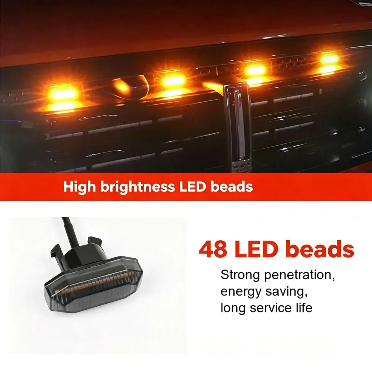 Tank 300 Little Yellow Light – Updated 6 Generation Version, 48 LEDs, Installation with Locks – Style 2