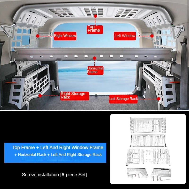 Aluminum Trunk Side Storage Rack System for GWM Tank 300