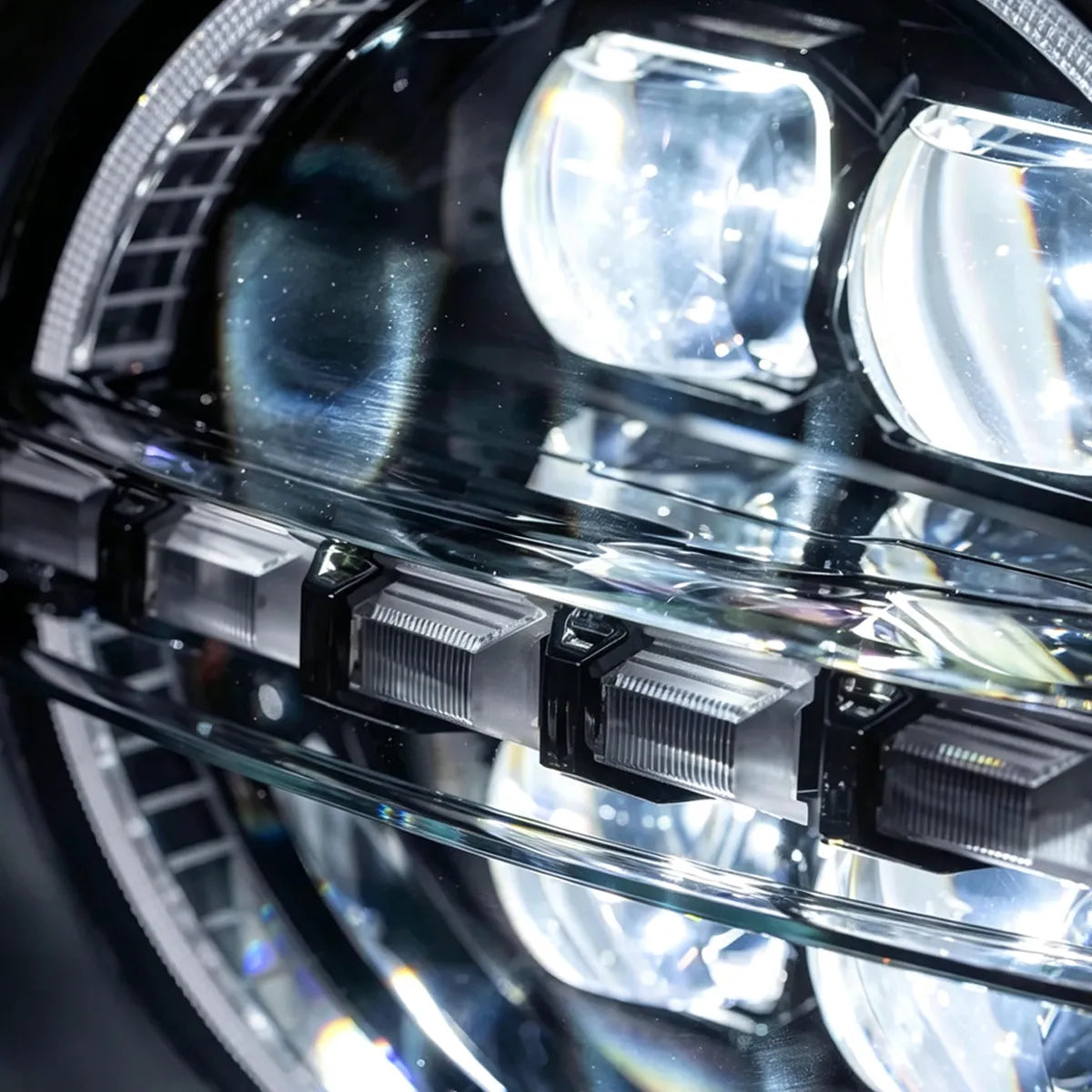 Front headlight for Tank 300, LED-lens, RGB DHO, streaming turn signals