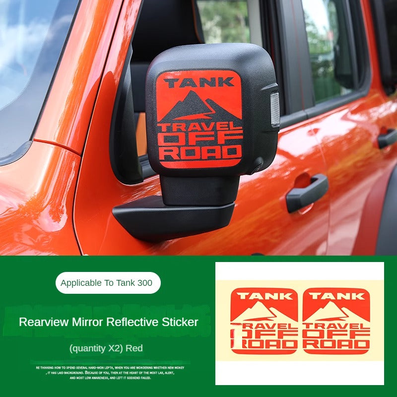 Reflective Mirror and Hood Letter Stickers for GWM Tank 300 - product image 4 of 6