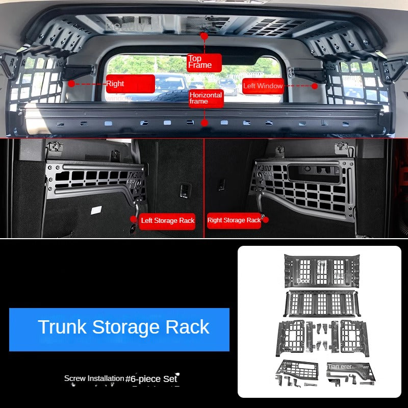 Aluminum Trunk Side Storage Rack System for GWM Tank 300