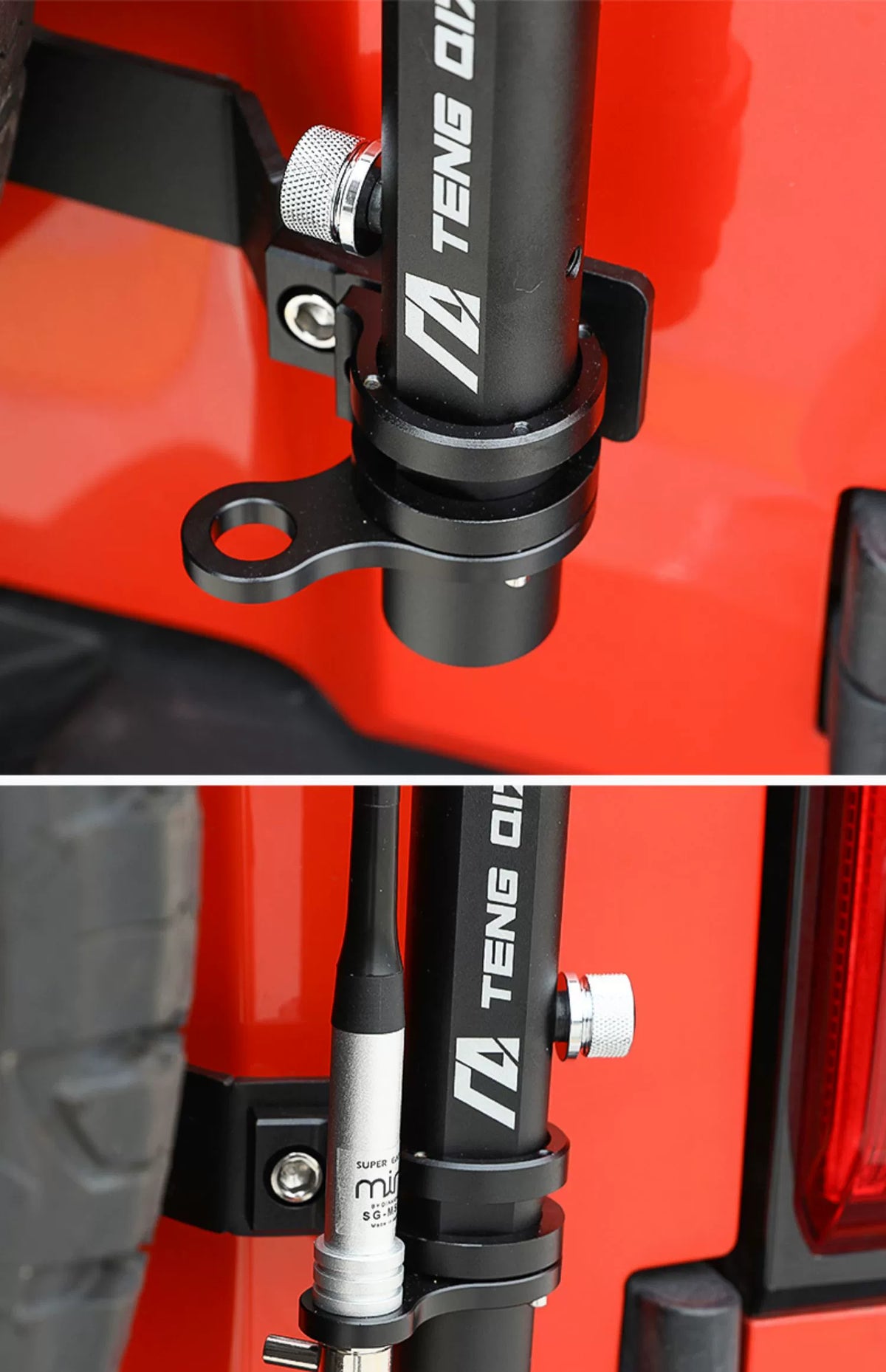Tailgate Spare Tire Flagpole Frame Bracket for GWM Tank 300 - product image 6 of 7