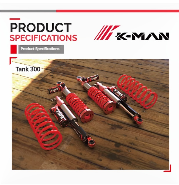 K-MAN 1.5-Inch Lift Shock Absorber Kit for GWM Tank 300 - product image 6 of 6