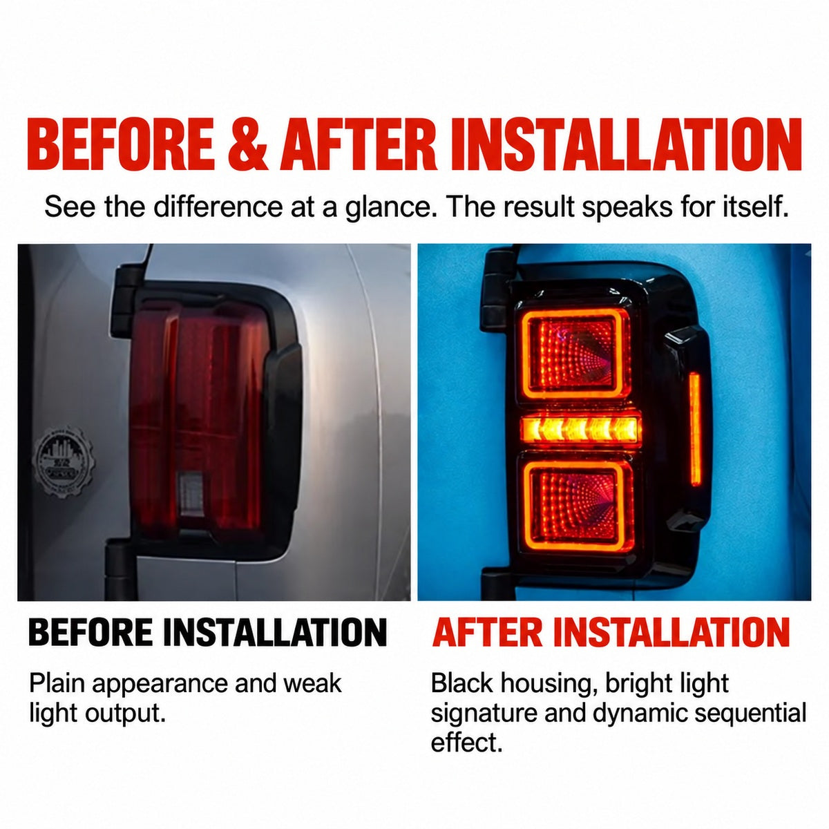 LED Tunnel Tail-Light Assemblies for GWM Tank 300 – Pair – product image 3