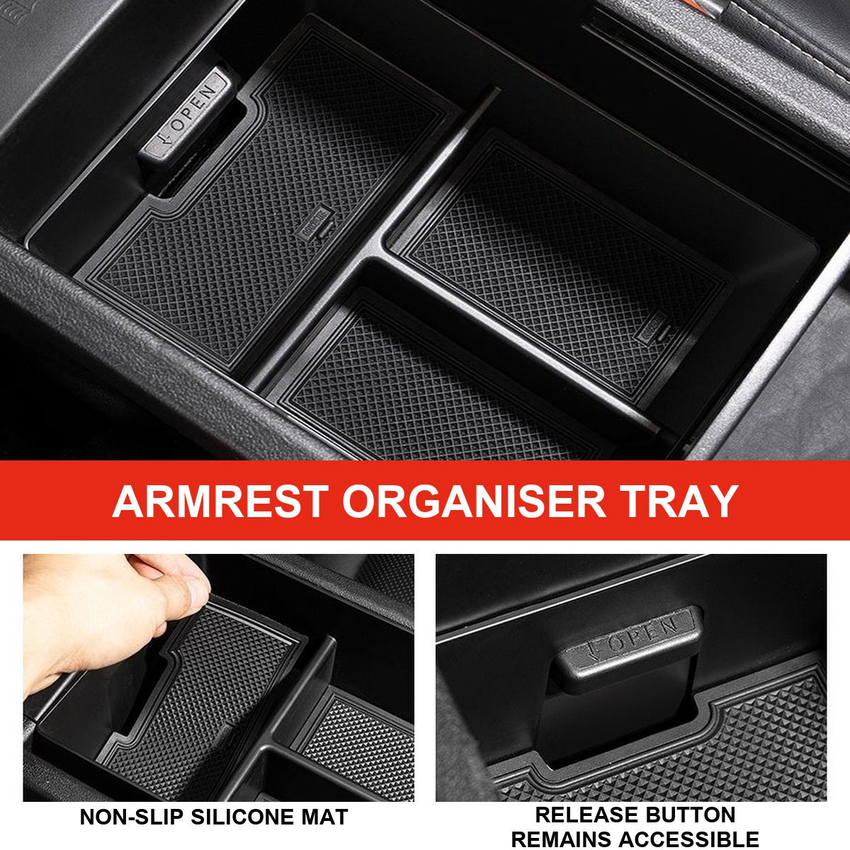 Centre-Console Armrest Organiser Tray for GWM Tank 300 – product image 2