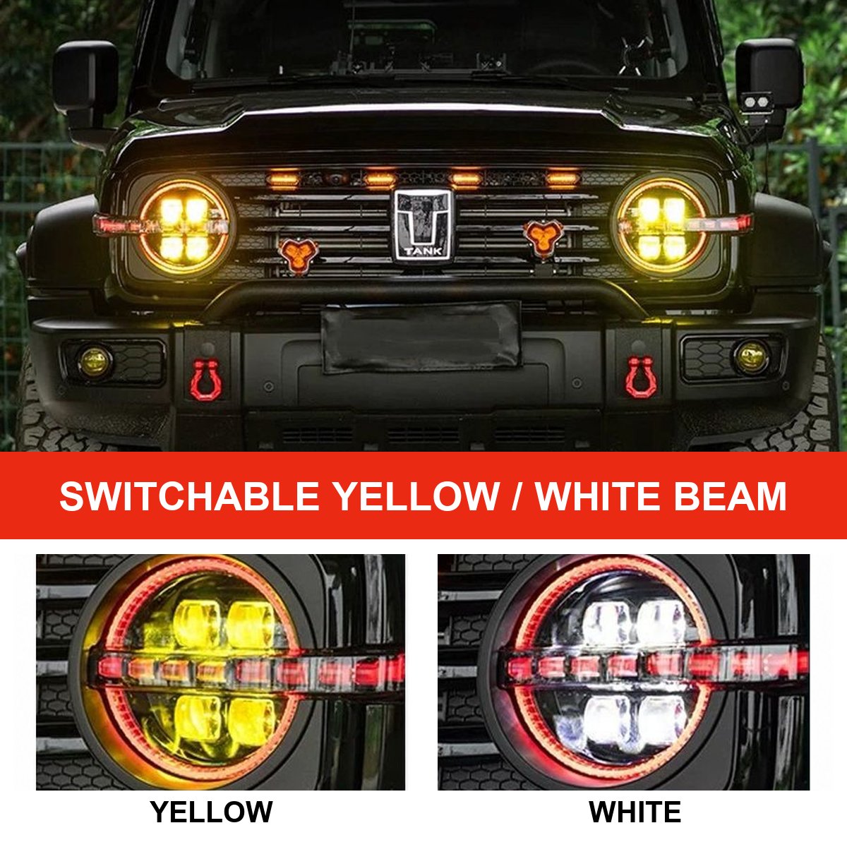 LED Projector Headlight Assemblies for GWM Tank 300 – Pair – product image 2