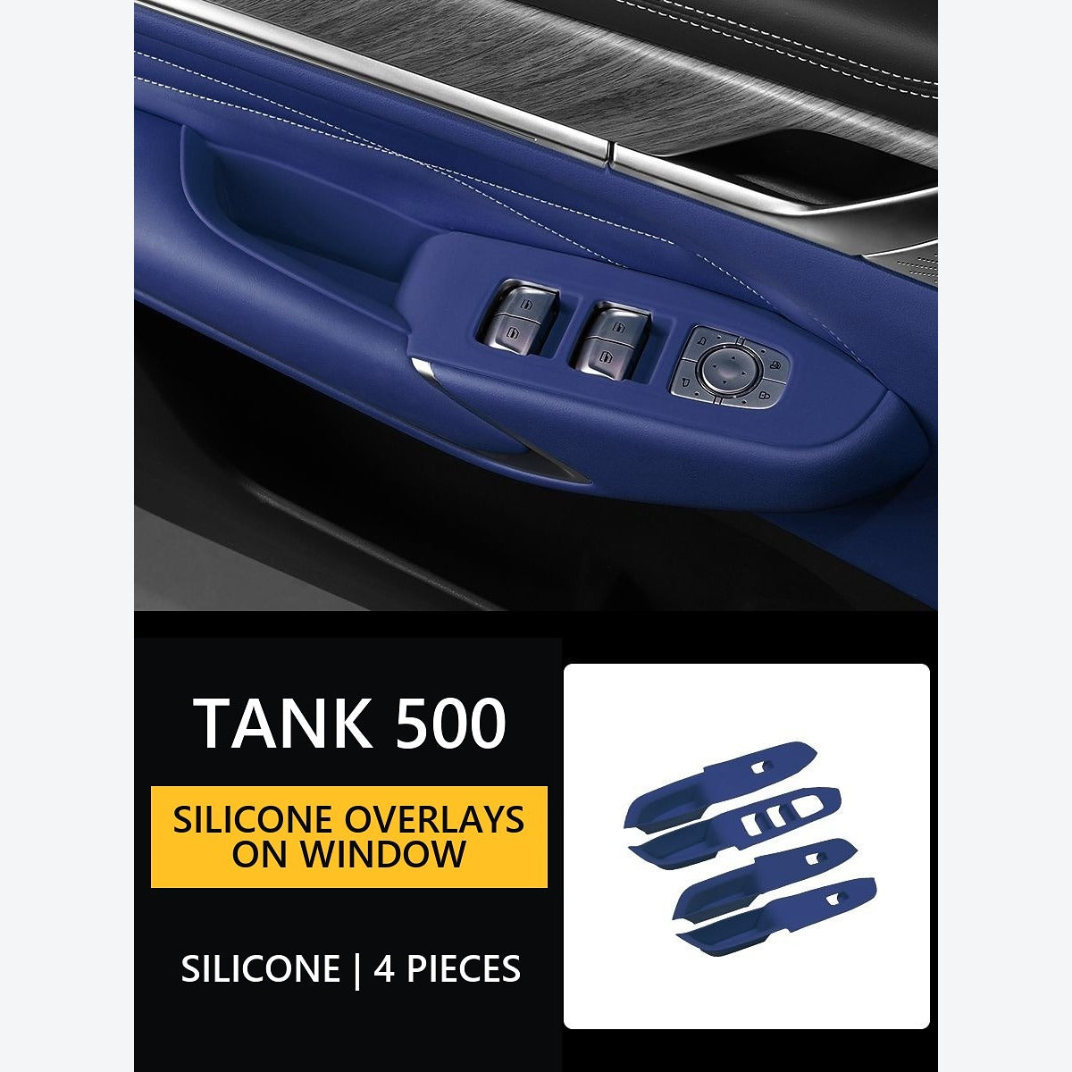 Silicone Window-Switch Button Covers for GWM Tank 500 – 4 Piece Set – product image 8