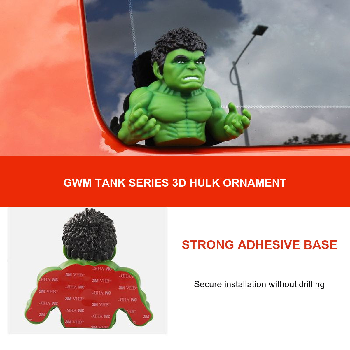 3D Hulk Car Ornament for GWM Tank Models – product image 4