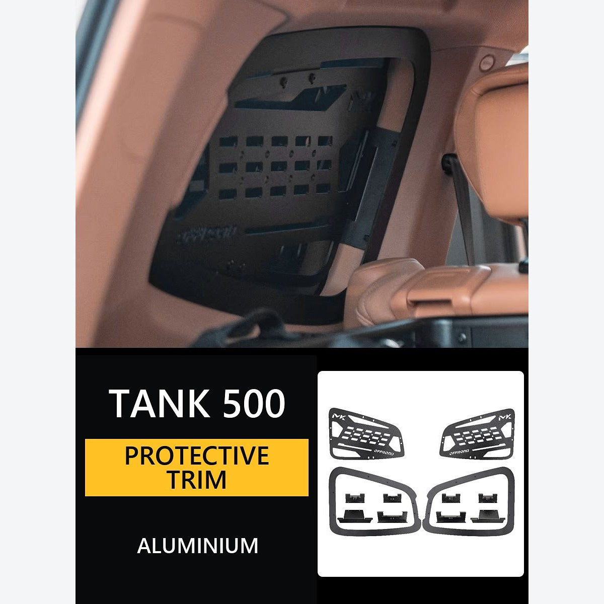 Rear Cargo Side-Window Storage Frames for GWM Tank 500 – Left and Right