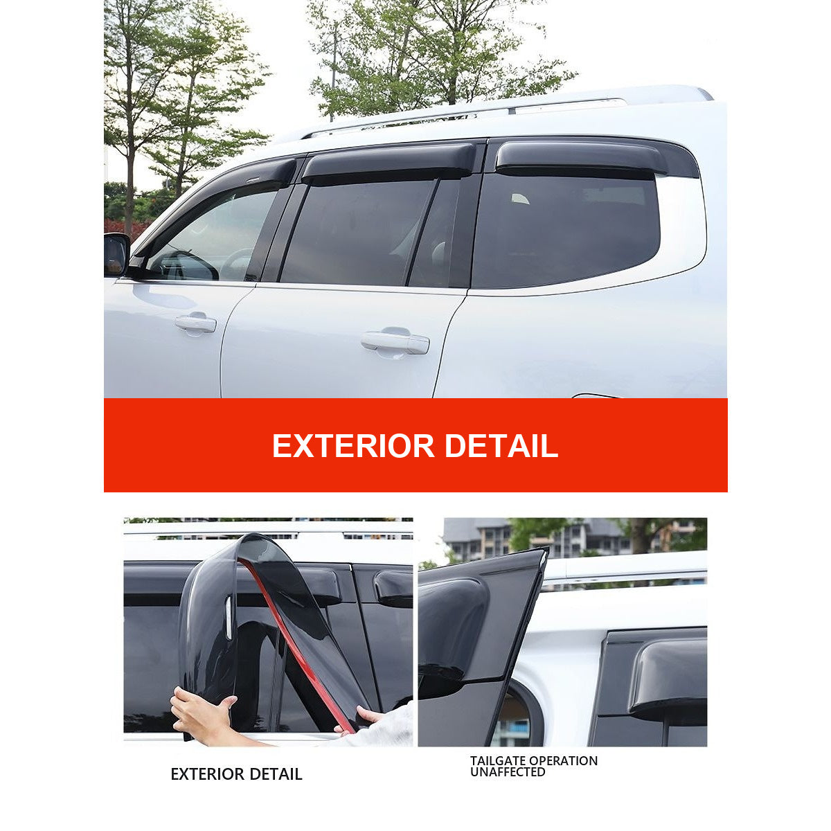 Window Rain Guards for GWM Tank 500 – product image 4