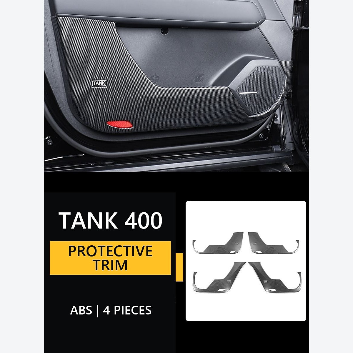 Carbon-Look Interior Protective Panel Collection for GWM Tank 400 – product image 7