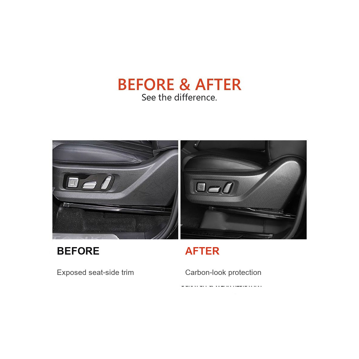 Carbon-Look Interior Protective Panel Collection for GWM Tank 400 – product image 15