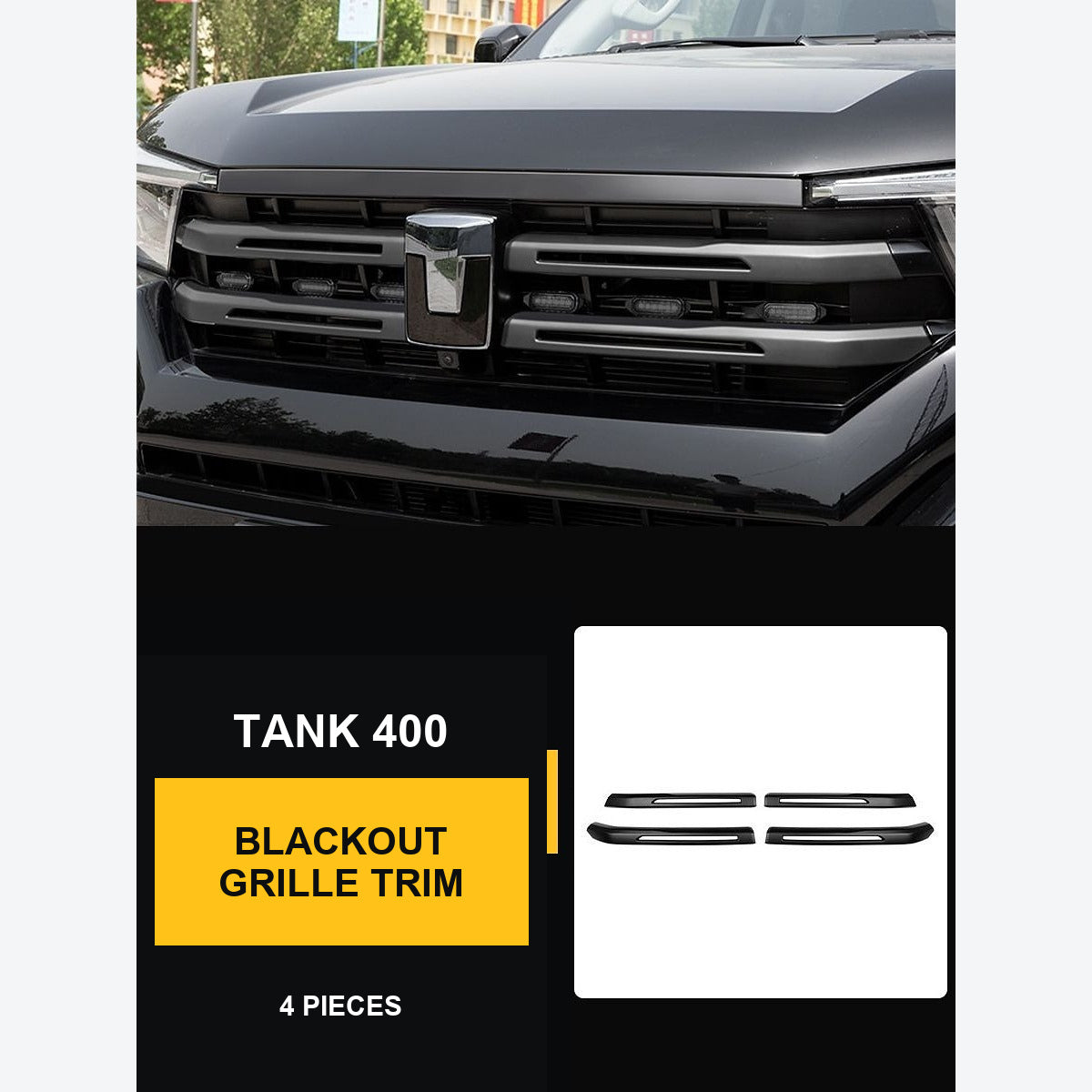 Blackout Grille Trim and Emblem Kits for GWM Tank 400 – product image 9