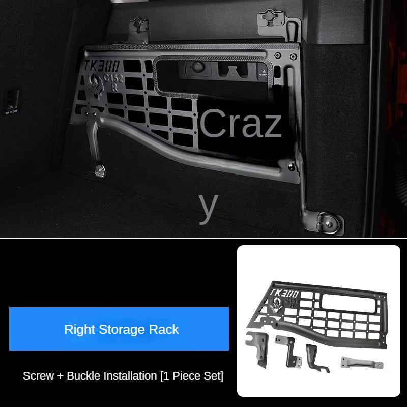 Aluminum Trunk Side Storage Rack System for GWM Tank 300