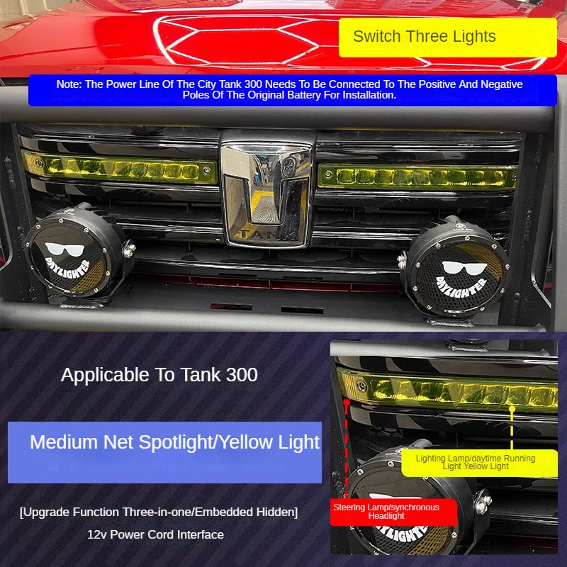 Middle Grille Spotlight Pair for GWM Tank 300 - product image 3 of 4