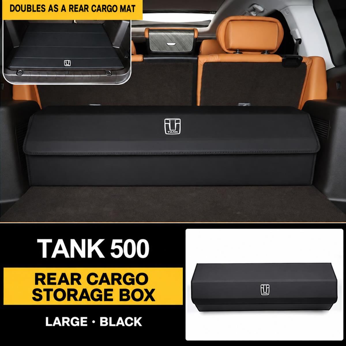 Fold-out cargo organiser for GWM Tank 500 – Black