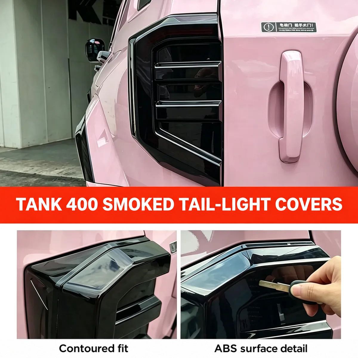 GWM Tank 400 smoked tail-light covers — image 2