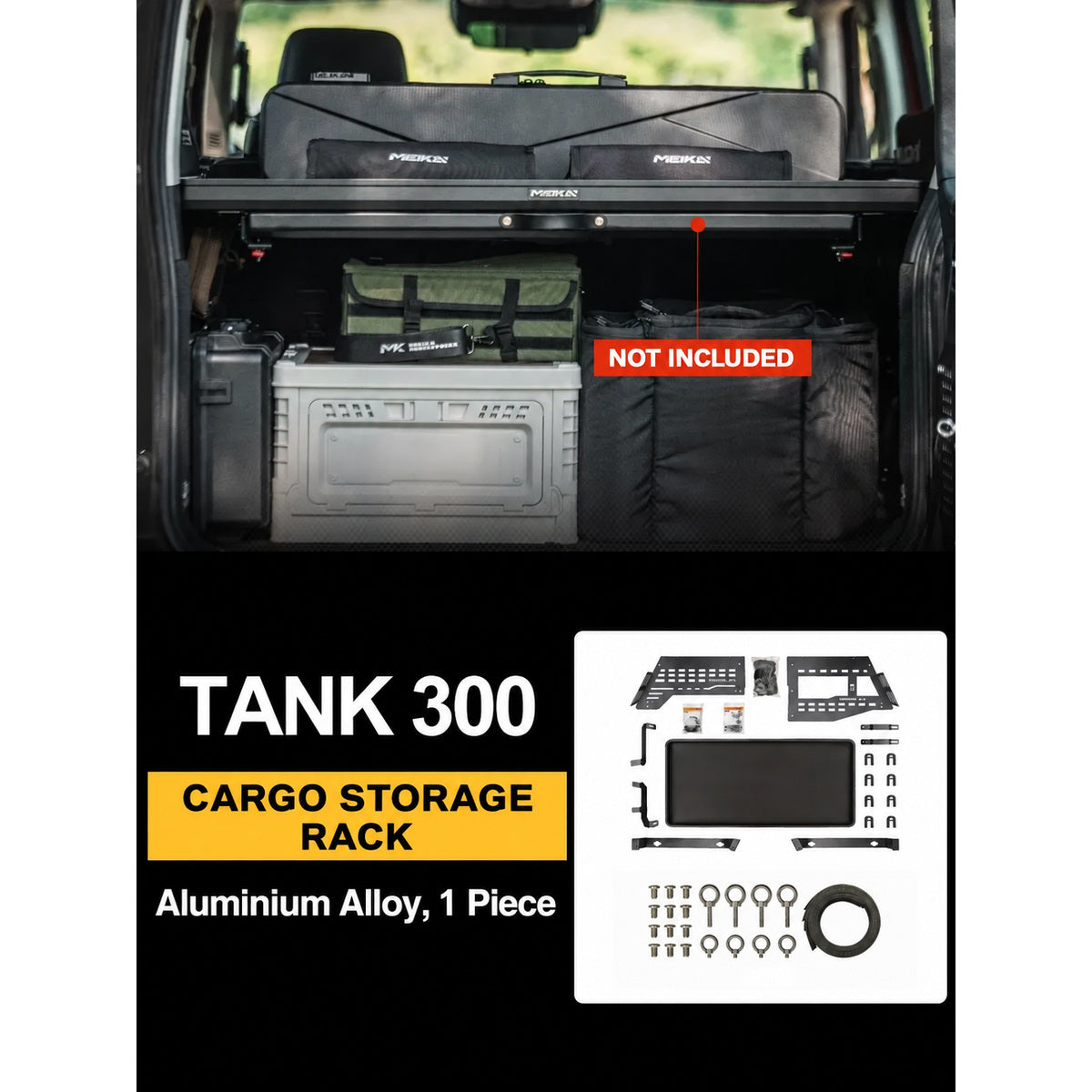 Modular Cargo System for GWM Tank 300 – full-width cargo storage rack