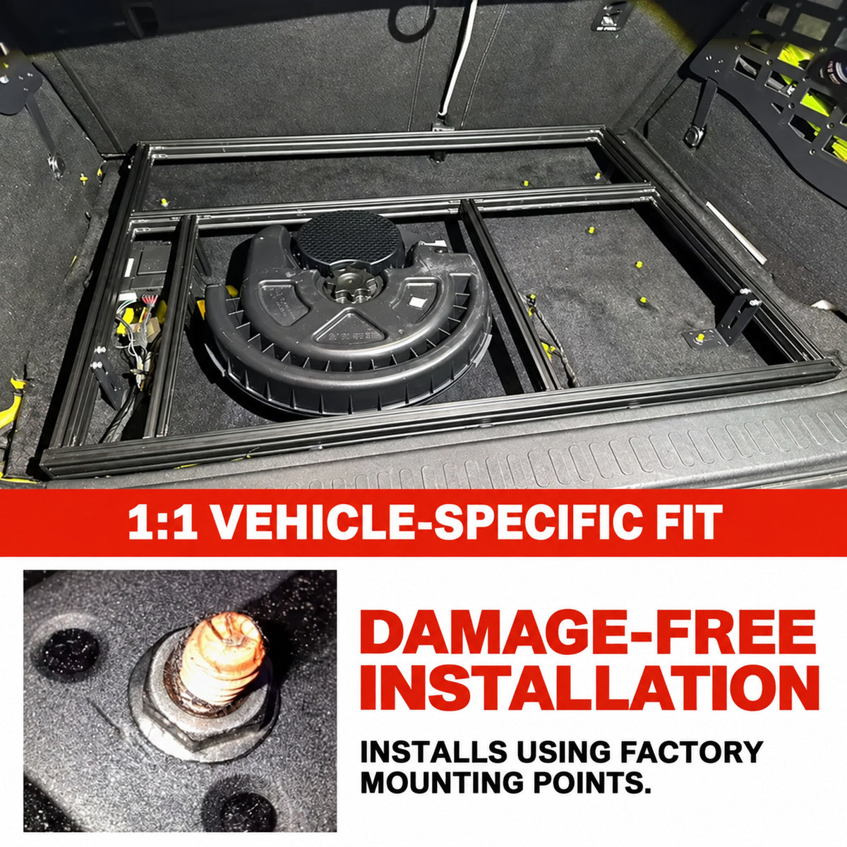 Underfloor Trunk Storage Rack for GWM Tank 300 – product detail 1