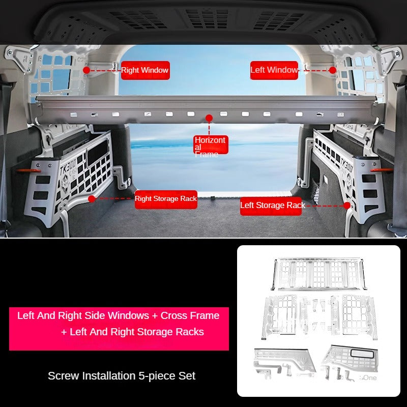 Aluminum Trunk Side Storage Rack System for GWM Tank 300