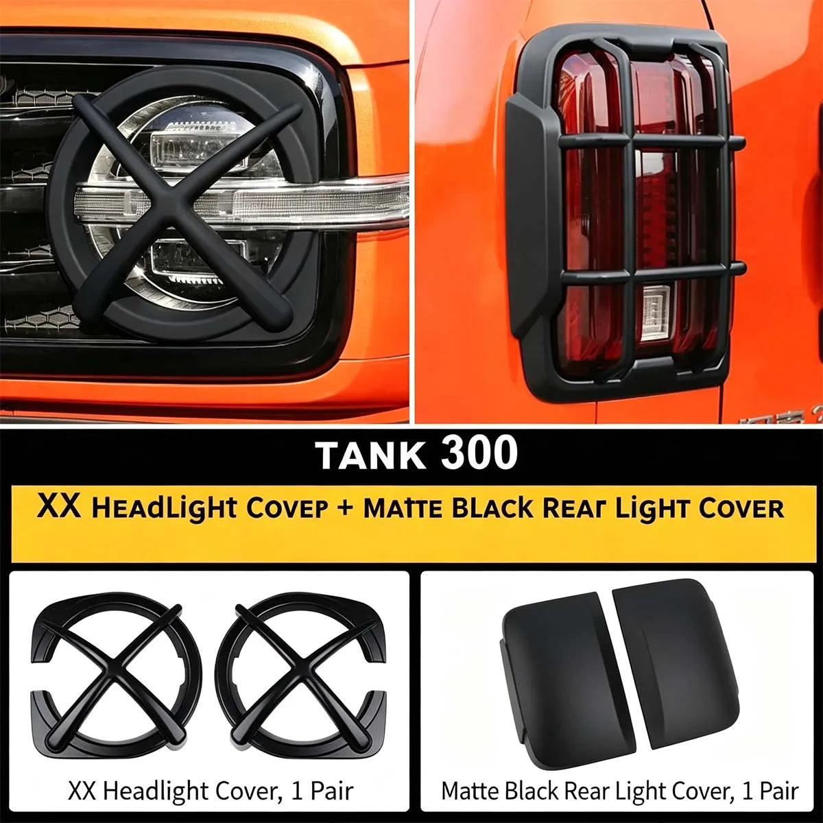 Front & Rear Light Guard Covers for Tank 300