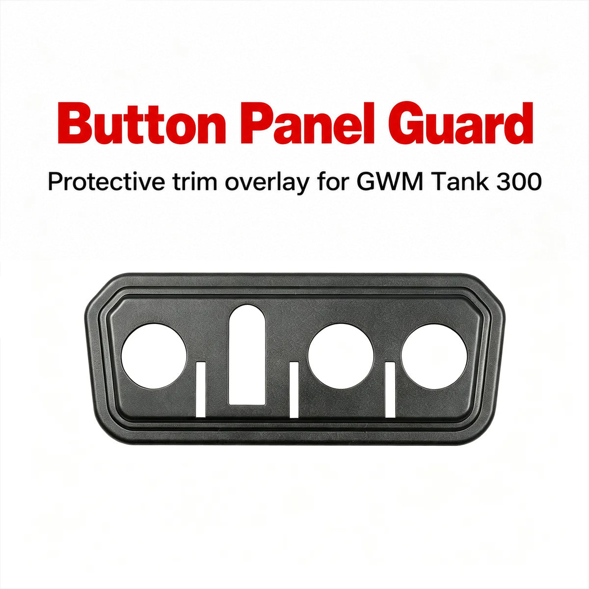 GWM Tank 300 dashboard button panel guard, black trim overlay